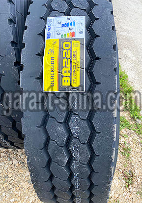 Blacklion BA220 (универсал-карьер) 315/80 R22.5 156/150L 20PR - Фото реального протектора с этикеткой